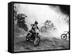 Motocross Scrambling-null-Framed Stretched Canvas