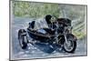 Motocycle with Sidecar, 2009, (watercolor)-Anthony Butera-Mounted Premium Giclee Print