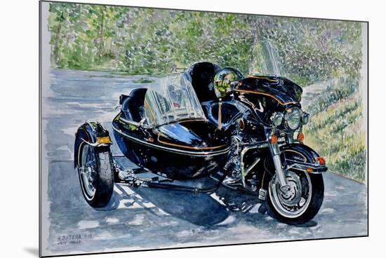 Motocycle with Sidecar, 2009, (watercolor)-Anthony Butera-Mounted Giclee Print