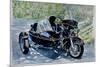 Motocycle with Sidecar, 2009, (watercolor)-Anthony Butera-Mounted Giclee Print
