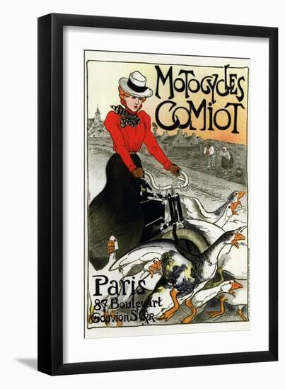 Motocycles Comiot, 1899-Théophile Alexandre Steinlen-Framed Giclee Print