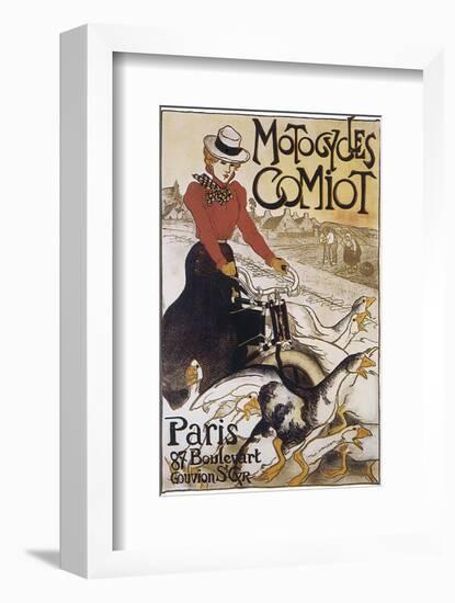 Motocycles Comiot-Théophile Alexandre Steinlen-Framed Art Print
