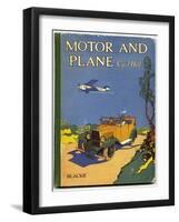 Motor and Plane Cover-null-Framed Art Print