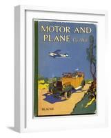 Motor and Plane Cover-null-Framed Art Print