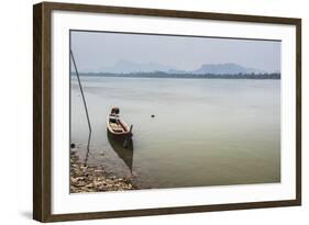 Motor Boat on Salween River (Thanlwin River), Hpa An, Karen State (Kayin State)-Matthew Williams-Ellis-Framed Photographic Print