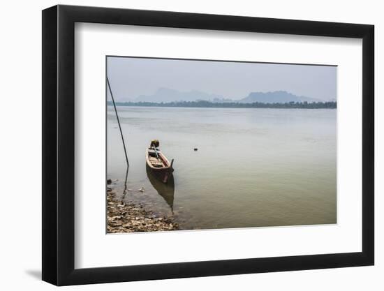 Motor Boat on Salween River (Thanlwin River), Hpa An, Karen State (Kayin State)-Matthew Williams-Ellis-Framed Photographic Print