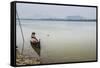 Motor Boat on Salween River (Thanlwin River), Hpa An, Karen State (Kayin State)-Matthew Williams-Ellis-Framed Stretched Canvas