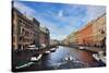 Motor Boats on the Moika River, Saint-Petersburg, Russia-Yulia_Bogomolova-Stretched Canvas