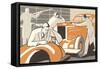 Motor Car Designing-null-Framed Stretched Canvas