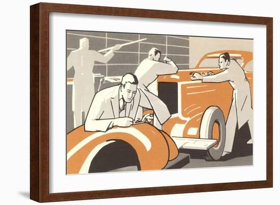 Motor Car Designing-null-Framed Art Print