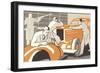 Motor Car Designing-null-Framed Art Print