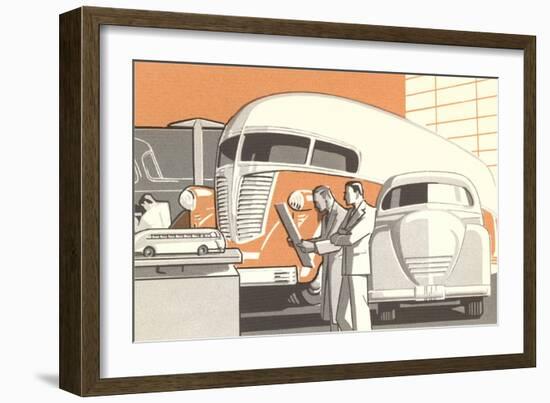 Motor Car Designing-null-Framed Premium Giclee Print