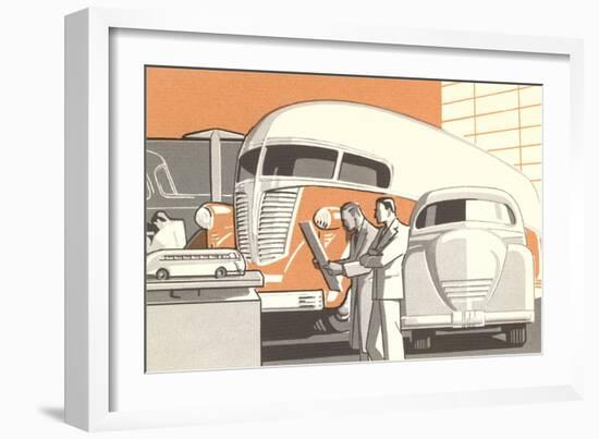 Motor Car Designing-null-Framed Art Print