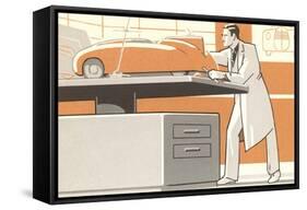 Motor Car Designing-null-Framed Stretched Canvas