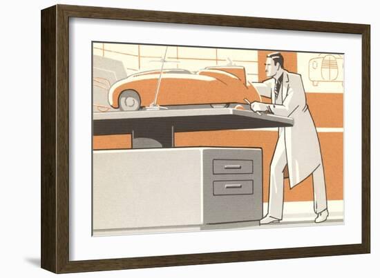 Motor Car Designing-null-Framed Art Print