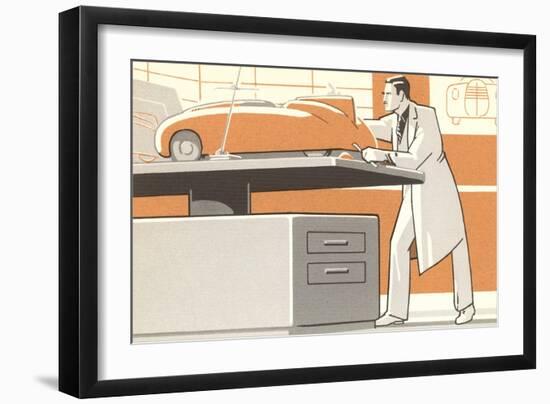 Motor Car Designing-null-Framed Art Print