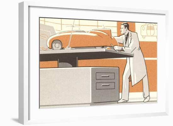 Motor Car Designing-null-Framed Art Print