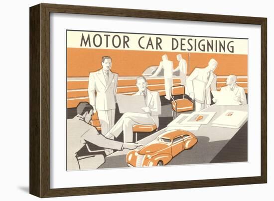 Motor Car Designing-null-Framed Art Print