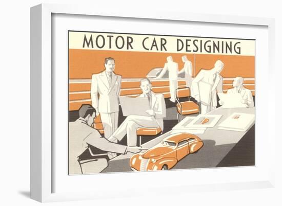 Motor Car Designing-null-Framed Art Print