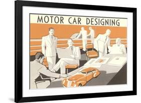 Motor Car Designing-null-Framed Art Print