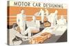 Motor Car Designing-null-Stretched Canvas