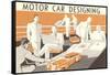 Motor Car Designing-null-Framed Stretched Canvas