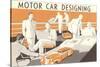 Motor Car Designing-null-Stretched Canvas