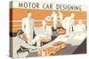 Motor Car Designing-null-Stretched Canvas