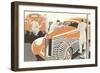 Motor Car Designing-null-Framed Art Print