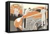 Motor Car Designing-null-Framed Stretched Canvas