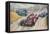 Motor Car Race-null-Framed Stretched Canvas