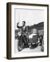 Motor Cycle and Sidecar-null-Framed Photographic Print