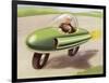 Motor Cycle Driven by Atomic Power-null-Framed Art Print