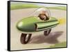 Motor Cycle Driven by Atomic Power-null-Framed Stretched Canvas