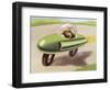 Motor Cycle Driven by Atomic Power-null-Framed Art Print