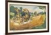 Motor-Cycle Scouts on Reconnaissance-Jean Marc Cote-Framed Art Print