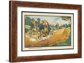 Motor-Cycle Scouts on Reconnaissance-Jean Marc Cote-Framed Art Print