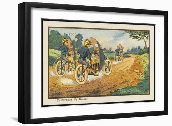 Motor-Cycle Scouts on Reconnaissance-Jean Marc Cote-Framed Art Print