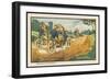 Motor-Cycle Scouts on Reconnaissance-Jean Marc Cote-Framed Art Print
