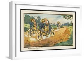 Motor-Cycle Scouts on Reconnaissance-Jean Marc Cote-Framed Art Print