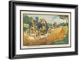 Motor-Cycle Scouts on Reconnaissance-Jean Marc Cote-Framed Art Print