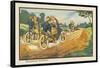 Motor-Cycle Scouts on Reconnaissance-Jean Marc Cote-Framed Stretched Canvas