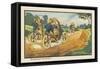 Motor-Cycle Scouts on Reconnaissance-Jean Marc Cote-Framed Stretched Canvas