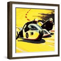 Motor-Cycle Side-Car Racing-Wilf Hardy-Framed Premium Giclee Print