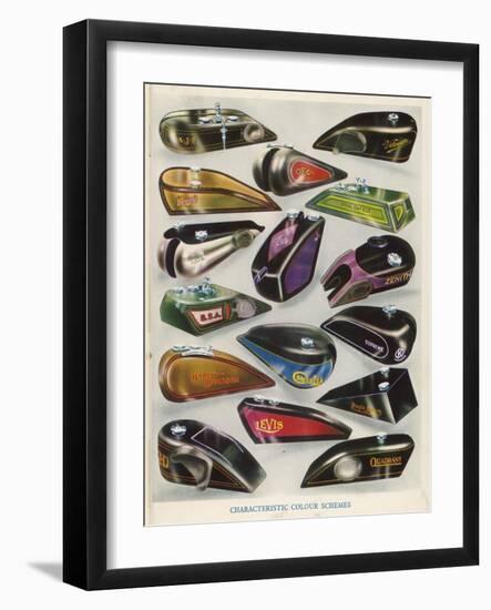 Motor Cycle Tanks-null-Framed Photographic Print