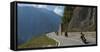 Motor cyclists on the Pass above Martigny, Switzerland, Europe-James Emmerson-Framed Stretched Canvas