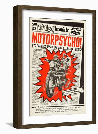 MOTOR PSYCHO, 1965-null-Framed Art Print