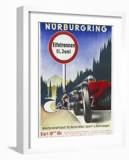 Motor Racing 1930s-null-Framed Premium Giclee Print