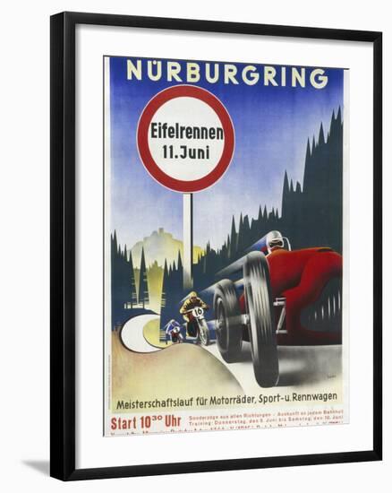 Motor Racing 1930s-null-Framed Premium Giclee Print
