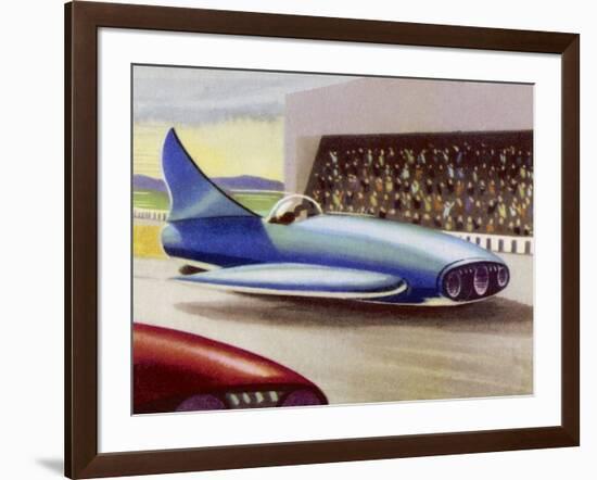 Motor Racing with Atom-Powered Vehicles-null-Framed Art Print